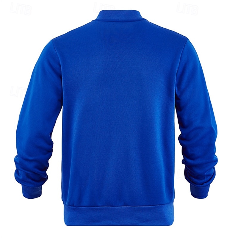 Męskie Kurtka zimowa Kurtka polarowa Zwykła kurtka Kurtka uniwersytecka Urlop Codzienny Keep Warm Kieszeń Polar Jesień Zima Równina Moda Moda miejska Kołnierz stawiany Regularny Czarny Czerwony 2026 - $24.99 –P12