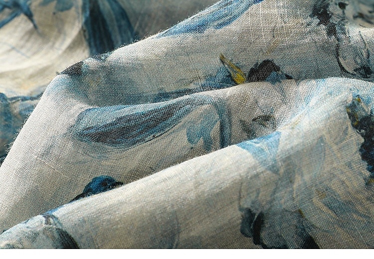 Femmes Jupe Longue Élégant Bohème ancien Occasionnel Maxi Taille haute Jupes Floral Non Elastique Vacances Décontracté Couleur de l'image Été Coton Lin de 2025 ? $34.99 –P5