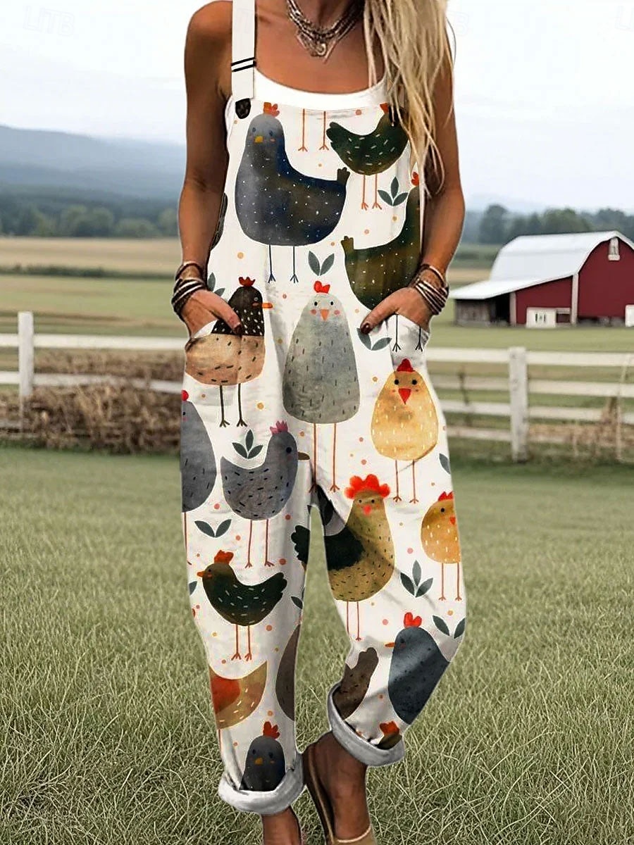 Mujer Mono Activo Graphic Sin Mangas Estampado Diario Vacaciones Holgado Azul Piscina Amarillo Rosa Verano 2026 - $45.99 –P4