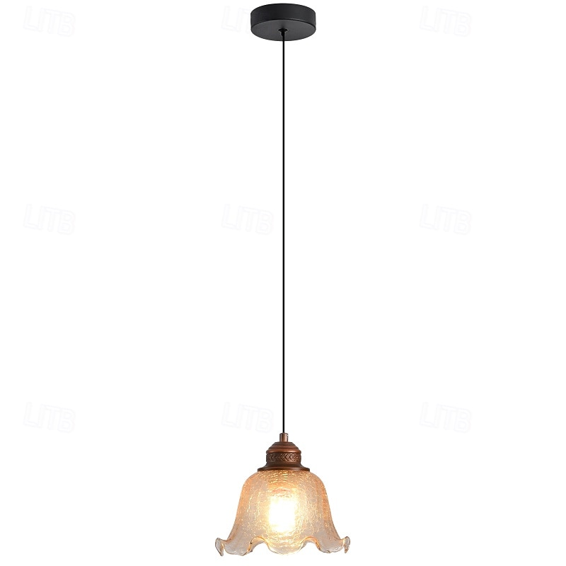 Klasické vintage závěsné světlo, materiál kov/sklo, výška 20 cm, teplé bílé/bílé světlo, e26/e27, nastavitelný řetízek 2026 - $102.99 –P5