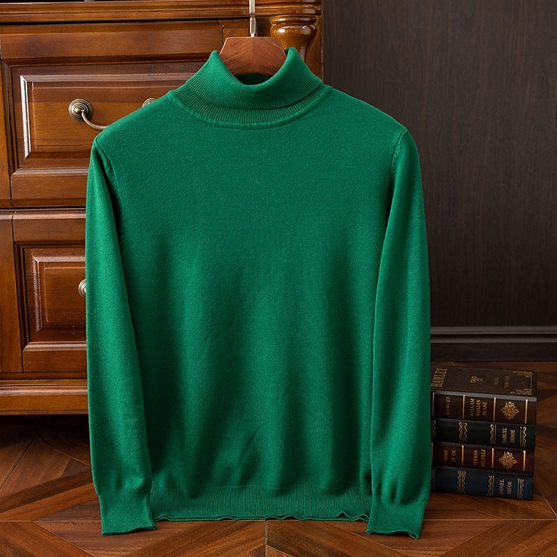 Men's Christmas Jumper Christmas Sweaters Holiday sweater Pullover Sweater Jumper Knit Sweater Ribbed Knit Regular Tops Knitted Plain Turtleneck Fashion Basic Vacation Daily Wear Clothing Apparel 2026 - $26.99 –P2