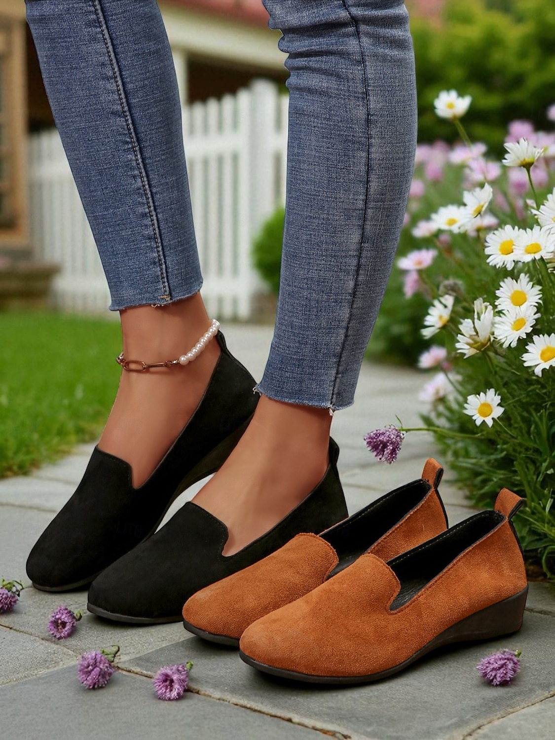 Damen-Slipper aus Wildlederimitat – bequeme Freizeit-Loafer zum Spazierengehen, Einkaufen und für Gartenaktivitäten im Freien 2025 - $19.99 –P7