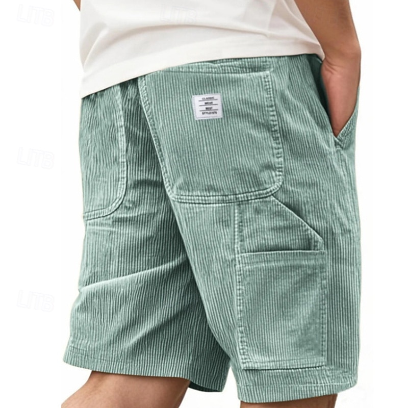 Per uomo Shorts Pantaloncini Estivi Pantaloncini casual Pantaloncini di velluto a coste Tasca Elastico in vita Coulisse Semplice Comodità Traspirante Corto All'aperto Vacanza Canotta sportiva Casual del 2025 a $21.99 –P5