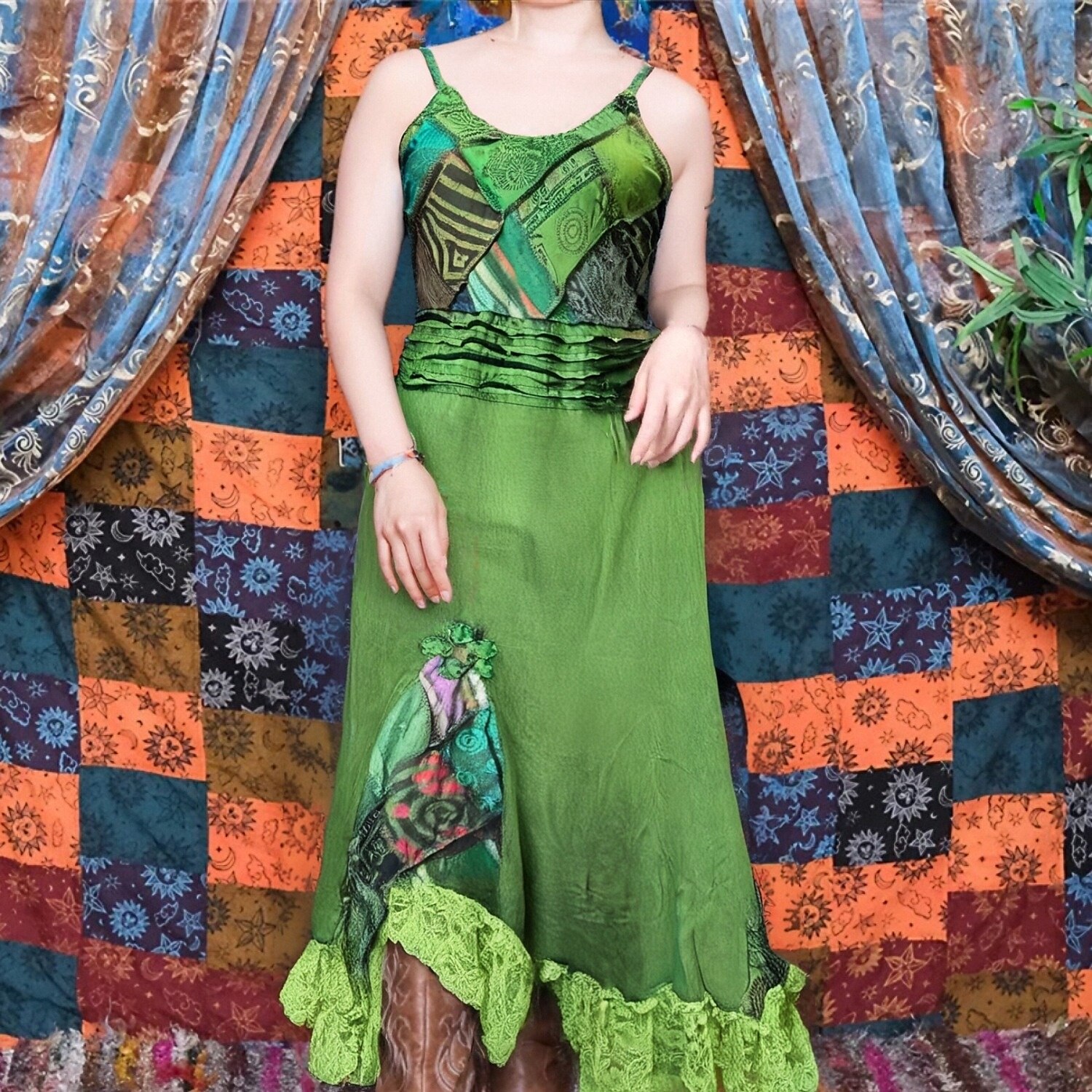 Boho Hosszú hossz Ruhák Női Mindszentek napja Álarcos mulatság Témakör Fesztivál Felnőttek Ruha Nyár 2025 - $139.99 –P3