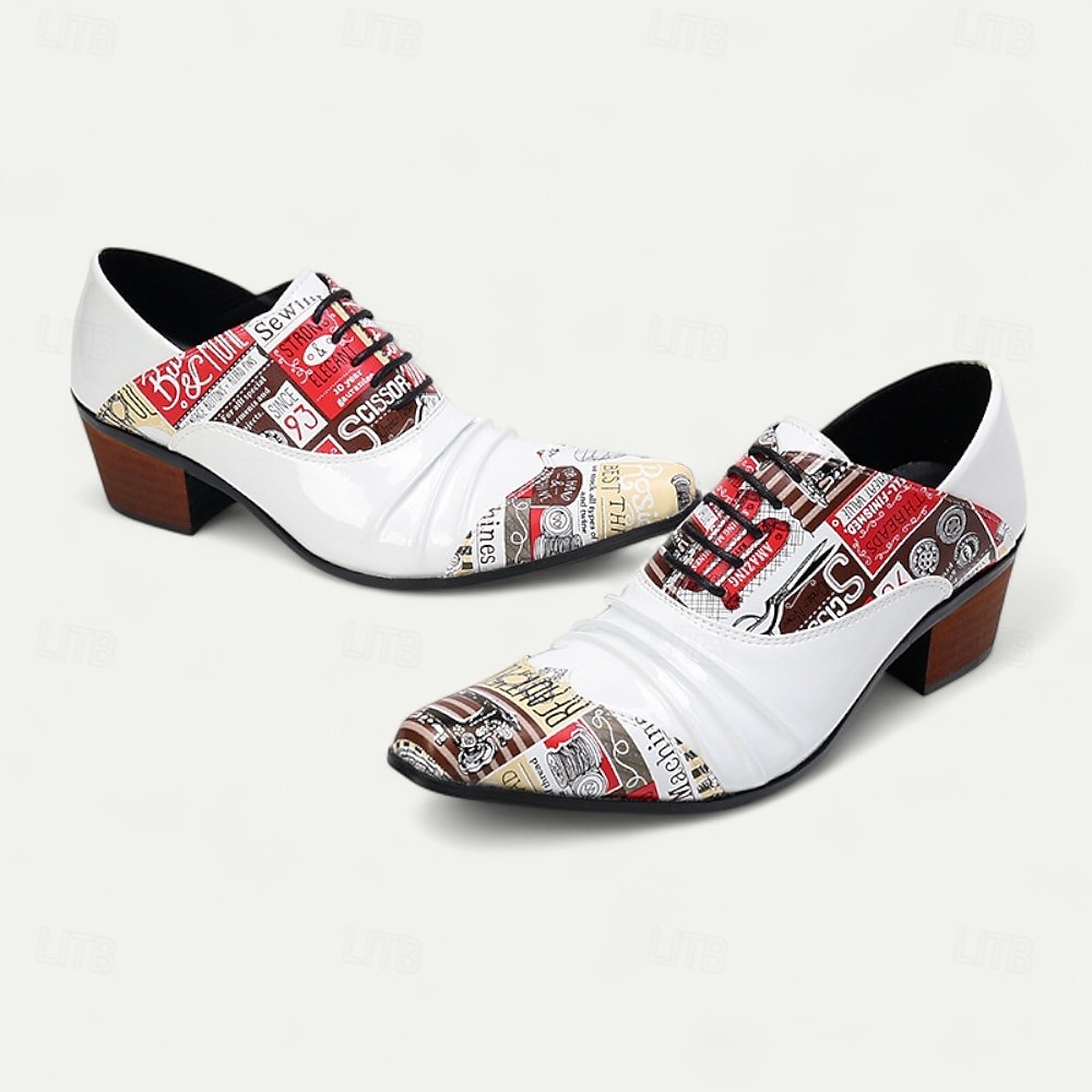 weiße Slipper für Herren mit Zeitungsdruck-Design und hohem Fashion-Appeal, ideal für lässige Tage, Streetstyle und kreative Events 2025 - $109.99 –P8