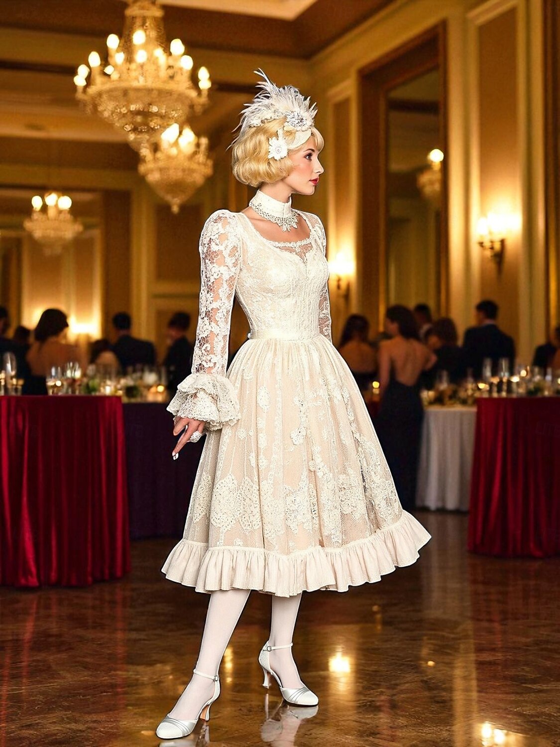 Femmes Chaussures à Talons Rétro Soirée Quotidien Fleuri Strass Boucle Stiletto Bout Rond Élégant ancien Dentelle Satin Boucle Noir Blanche Ivoire de 2025 ? $79.99 –P1