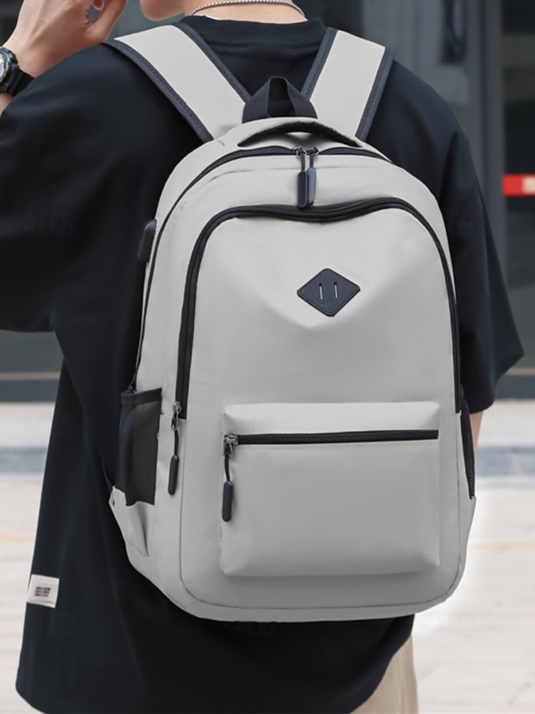 Sac à dos d'école imperméable pour homme avec port de chargement USB – Sac léger et résistant aux rayures pour ordinateur portable, idéal pour l'université, les déplacements ou un usage quotidien de 2025 ? $19.99 –P3