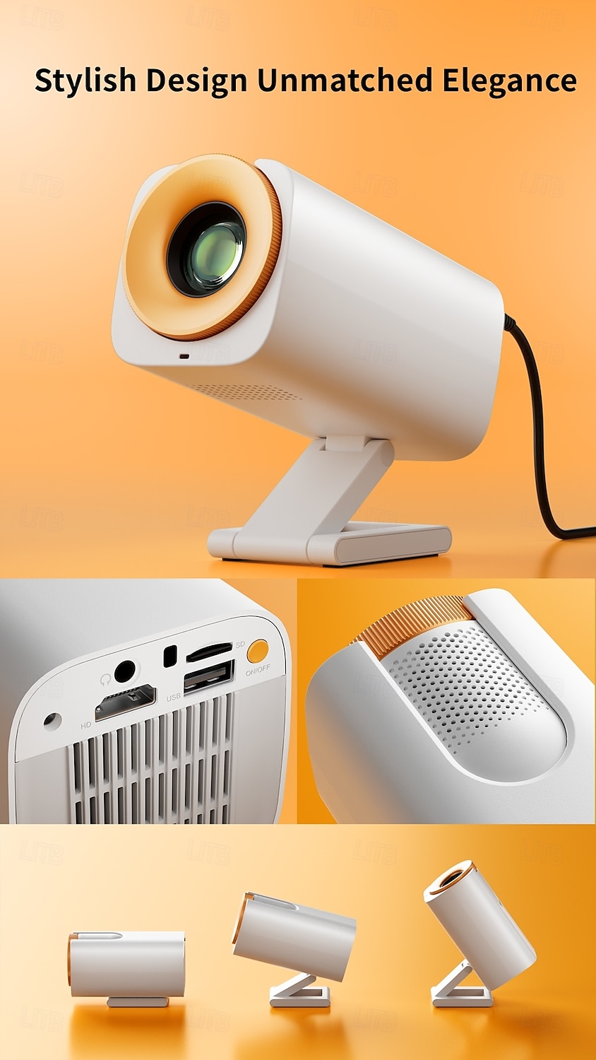 Super Convenient Mini Projection Home Theater 1080p Android Intelligent High-definition Home Wireless Projection Android Version Supports Wireless Same Screen Mobile Phones Supports USB Flash Drives 2025 - $68.99 –P15