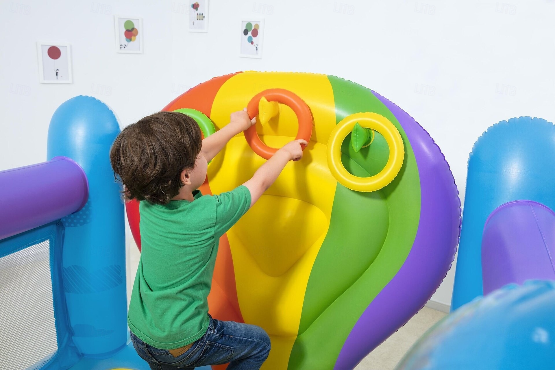Inflatable Castle Color Bouncy Castles Hot air Balloon Trampoline with Ocean Ball and Electric Pump for Indoor and Outdoor Garden Children s Playground Uptodate 2026 - $272.79 –P7