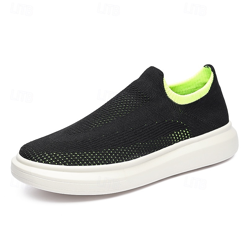 Men's Slip-On Knit Walking Sneakers – Lightweight Breathable Casual Shoes for Travel, Gym & Daily Wear 2026 - $42.99 –P2