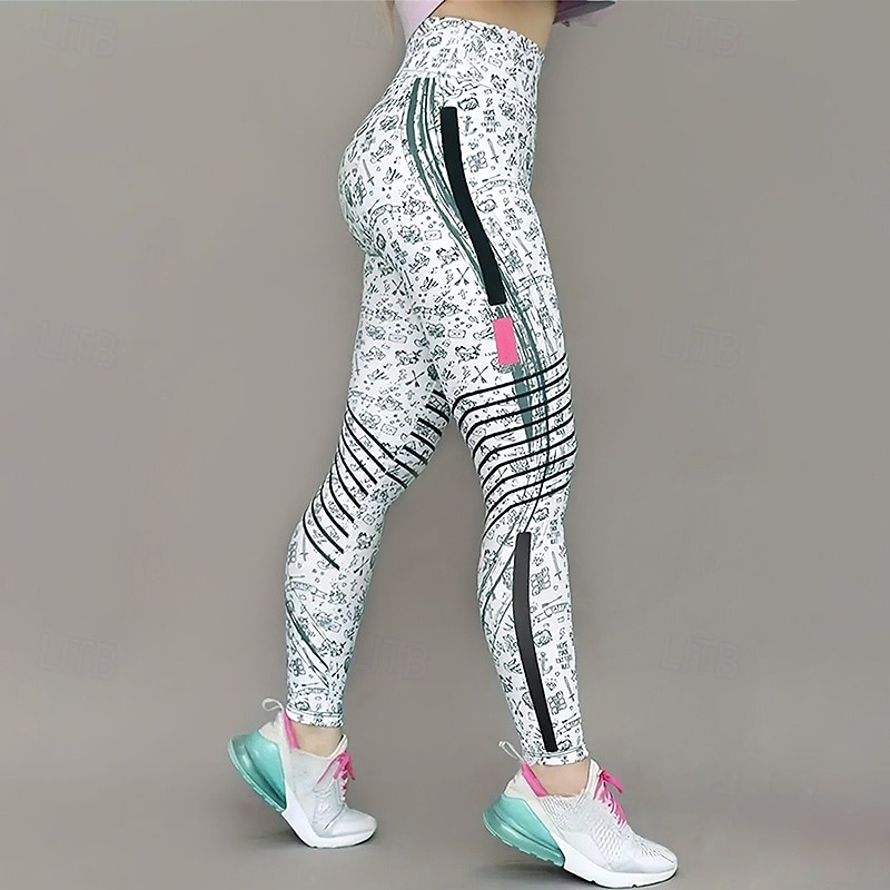 Damskie Legginsy capri Legginsy do jogi Wyszczuplenie brzucha Wysoka talia Siłownia Taniec Obuwie sportowe Doły Czarny Biały Niebieski Jesień Sport Odzież sportowa Ścisłe dopasowanie 2026 - $12.99 –P3