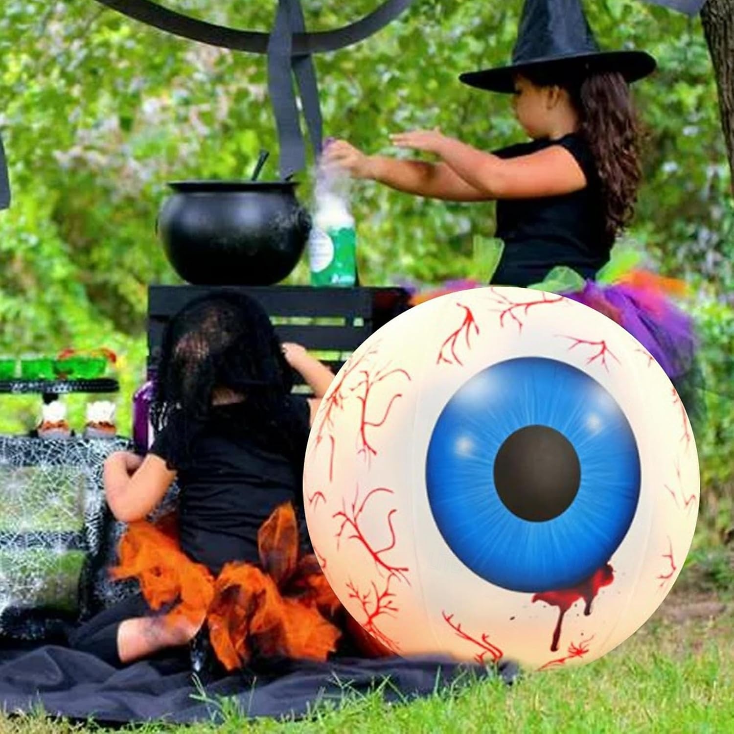 1 ks halloween 40/60cm nafukovací vzduchový model rgb oční dekorační lampa vnitřní a venkovní nádvoří zahradní párty hororová a podivná atmosféra dekorační světla 2025 - $15.99 –P23