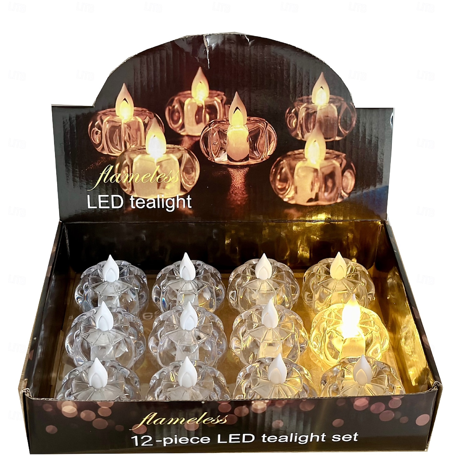 12 kpl 5,5 cm halloween-led-elektroninen kurpitsakynttilänvalo sisä-ravintolan juhlava tunnelmavalo lämmin valo 2025 - $20.99 –P2