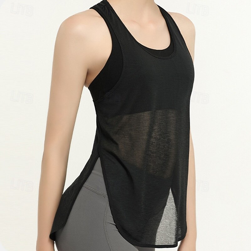 Damskie Kamizelka do jogi Czołg Szybkie wysychanie Oddychający Bez rękawów Sport Jednokolorowe Top Dla Siłownia Obuwie sportowe Pilates Odzież sportowa 2025 - $17.99 –P7
