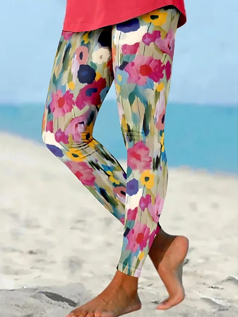 Per donna Leggings Vacanza Vintage Stile Etnico Lunghezza intera Vita Alta Floreale Grafico Stampa 3D Morbido Confortevole Elasticizzato All'aperto Casa Casual Rosa Estate Primavera Autunno del 2025 a $19.99 –P2