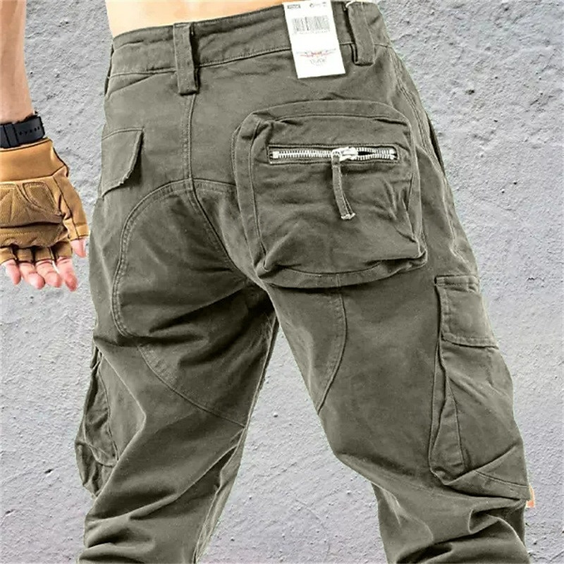 Men's Cargo Pants Cargo Trousers Zipper Pocket Multi Pocket Straight Leg Plain Moisture Wicking Wearable Full Length Outdoor Daily Camping & Hiking Fashion Streetwear Black Blue 2025 - $34.99 –P1