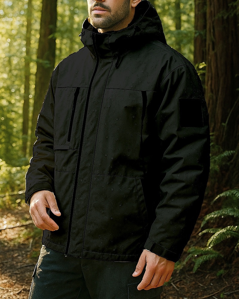 Homme Coupe-Vent Veste de randonnée Imperméable Extérieur Imperméable Coupe-vent Léger Tenues de randonnée Vêtements de randonnée Printemps Automne Top Camping / Randonnée / Spéléologie Course Noir de 2025 ? $28.99 –P7