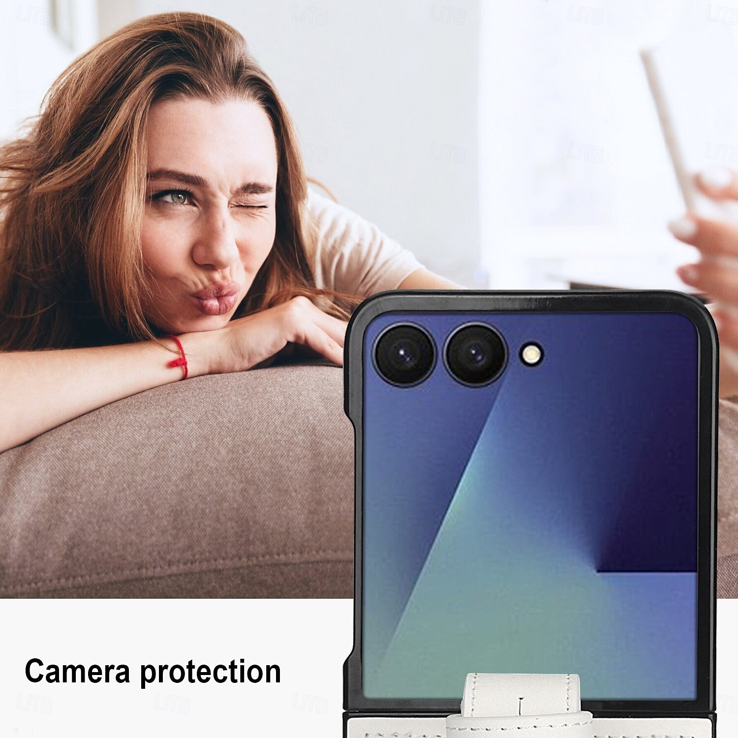 Phone Case For Samsung Galaxy Z Flip 7 Z Flip 6 Z Flip 5 Z Flip 4 Z Flip 3 Back Cover with Wrist Strap Shockproof Retro TPU PU Leather 2025 - $22.99 –P4