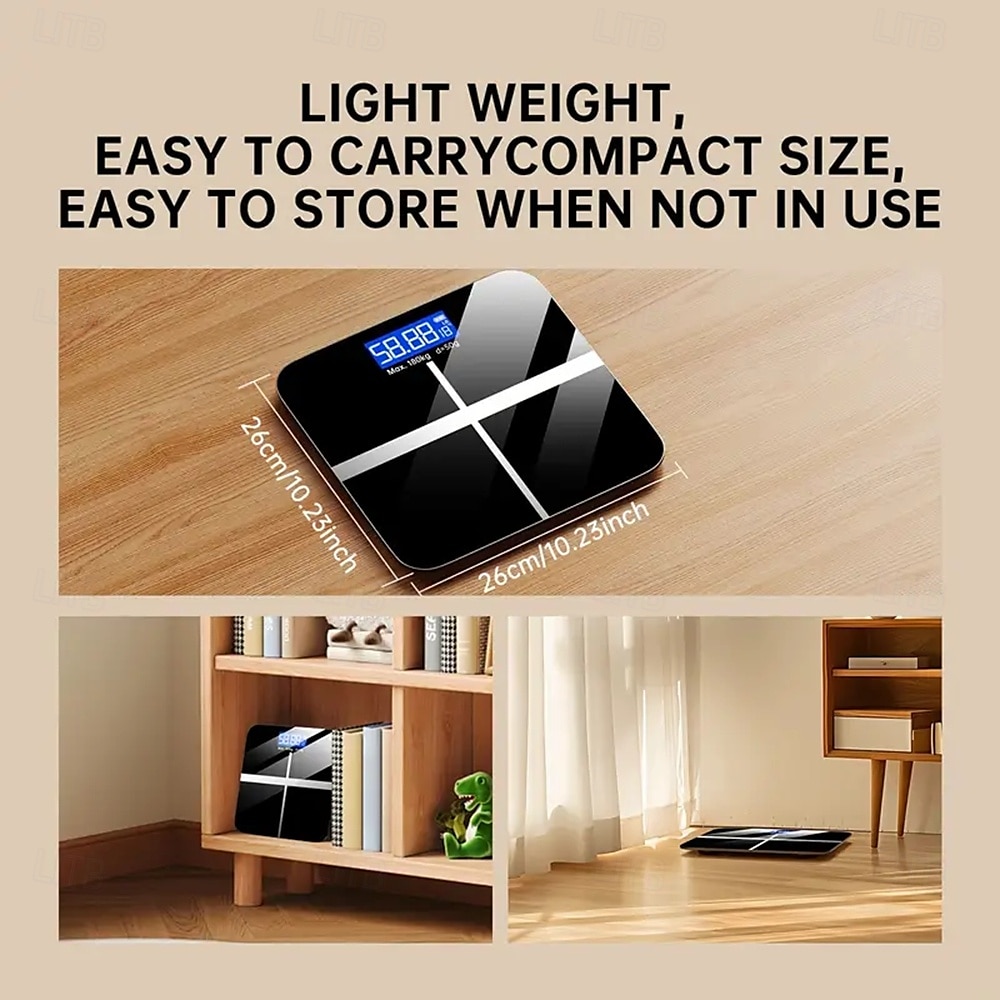 Electronic Scale 396 Pound Digital Bathroom Scale High-precision Scale with LED High-definition Display and Temperature Display (switchable To Kilograms or Pounds) Ultra Wide Platform High-precisi 2025 - $34.99 –P10