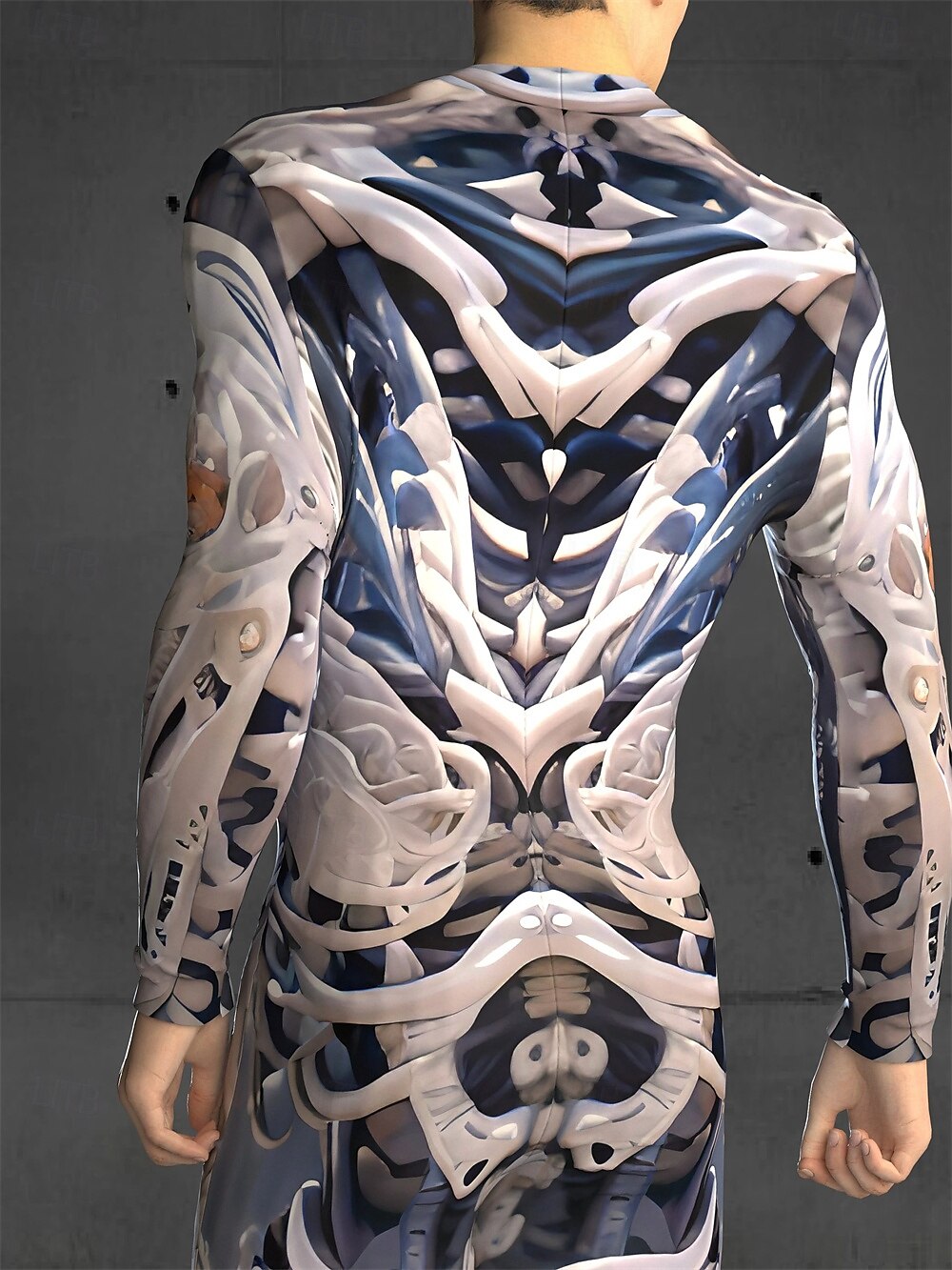 Crâne squelette cyborg robot body Halloween groupe couples costumes corps entier combinaison effrayant costume hommes femmes garçons enfants adultes performance fête club Halloween carnaval jour des de 2025 ? $25.99 –P8