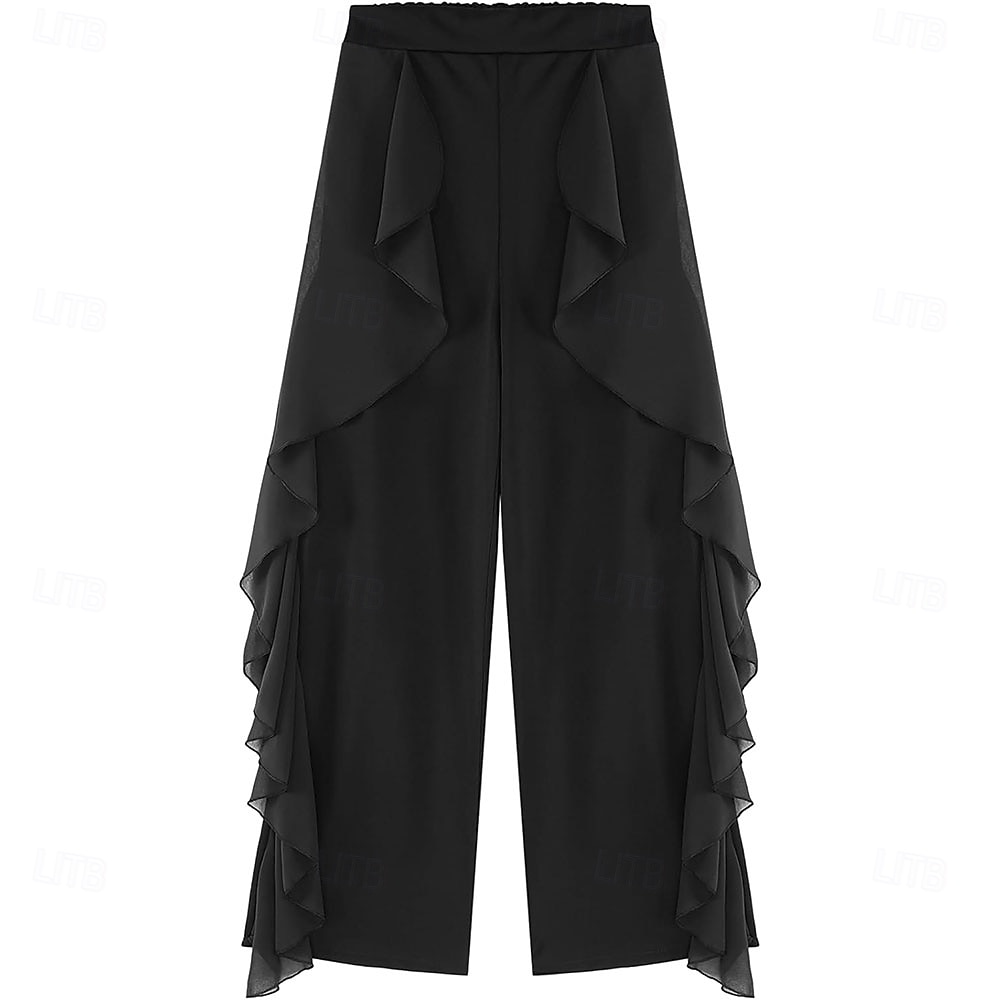 Damen Latein Tanzhose Tango Salsa Samba Tanzhose Rock fließende Hose Bauchtanzhose 2025 - $22.99 –P5