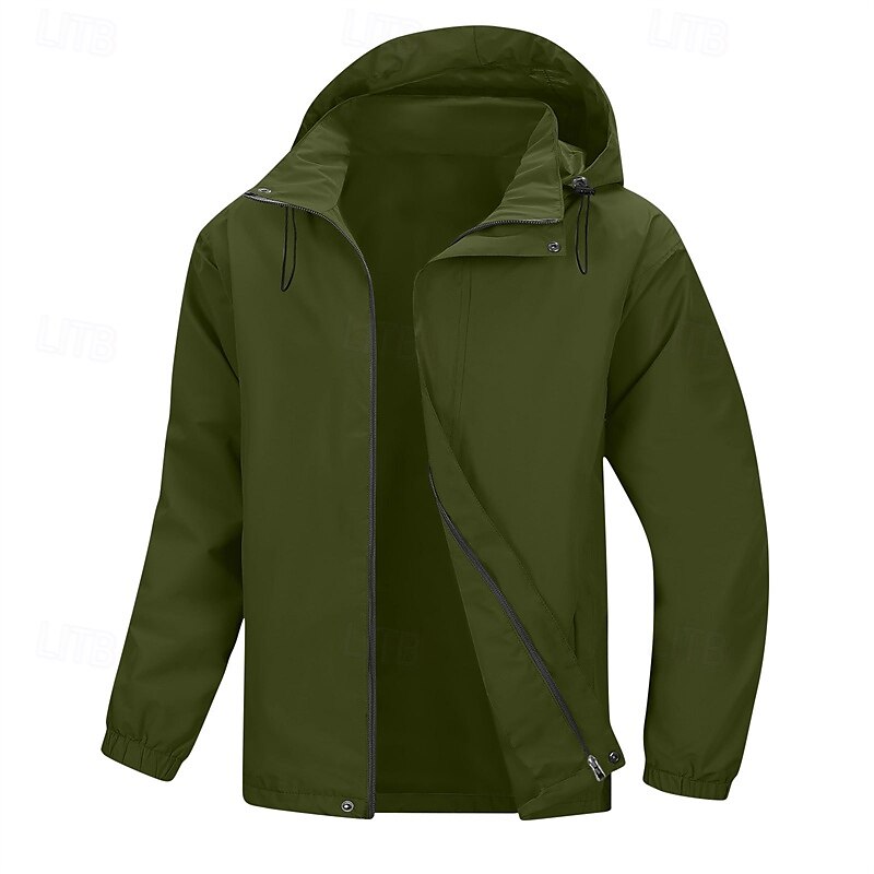 Herren Outdoorjacke Freizeitjacke Urlaub Täglich Wasserdicht Winddicht Tasche Herbst Winter Einfach Mode Klassisch Mit Kapuze Regulär Hellgrün Wein Marineblau Blau Khaki Jacken 2025 - $36.99 –P6