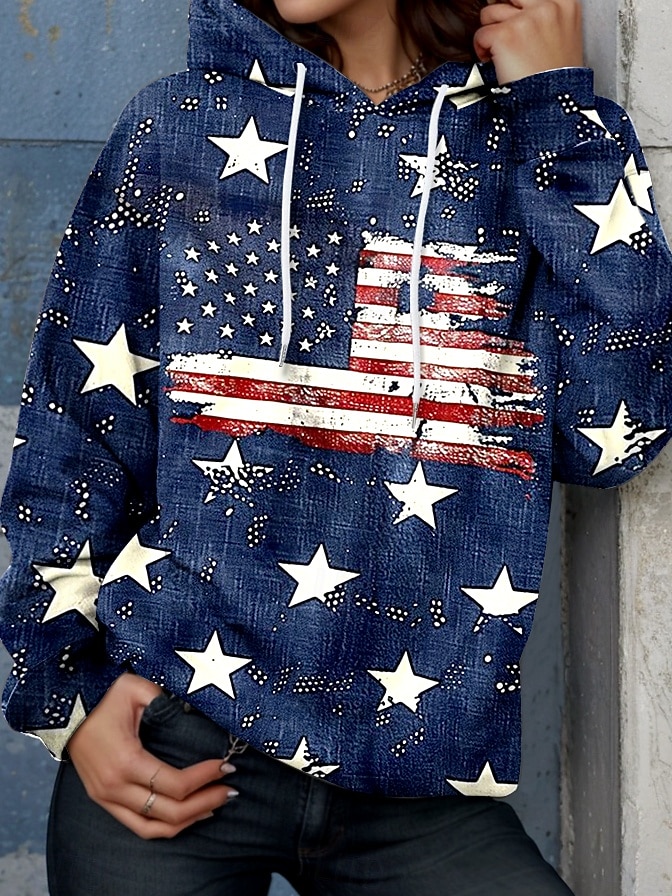 Sweat à capuche pour femmes Pullover Sweatshirt Oversized à manches longues Casual Graphique Drapeau Irlandais Chaud Actif Hauts à capuche Règuliers Street Dailywear Imprimé Bleu marine Bleu foncé de 2025 ? $26.99 –P1