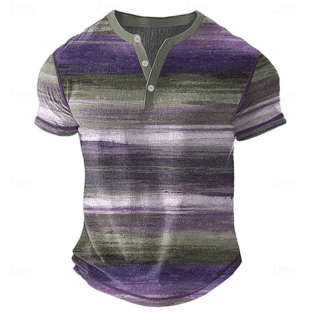 Miesten Abstrakti Vaakasuuntaiset nauhat Henley-paita Vohveli T-paita Lyhythihainen Päivittäin Retro / vintage Klassinen Urheilu ja ulkoilu Kausaliteetti Pyhäpäivä Kevät kesä Kaikki vuodenajat Ruskea 2026 - $28.99 –P5