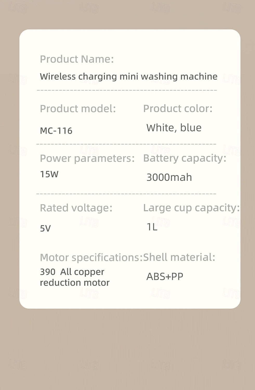 draagbare automatische wasmachine geen stekker nodig geen montage nodig 3000 mAh ultra sterke batterijduur kan ongeveer 15 keer worden gebruikt na 2 uur opladen geschikt voor zakenreizen familie 2025 - $31.99 –P20