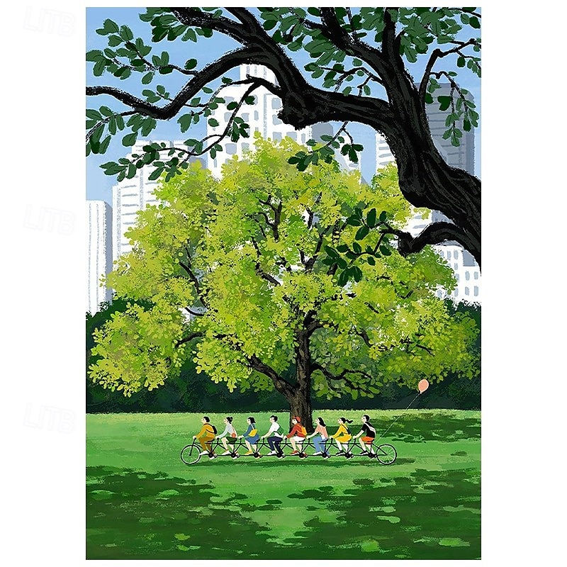 Peinture à l'huile faite à la main sur toile, décoration murale, paysage vert impressionniste, art de guérison pour la décoration intérieure, cadre tendu, peinture suspendue/enroulée, sans cadre, de 2025 ? $100.99 –P1