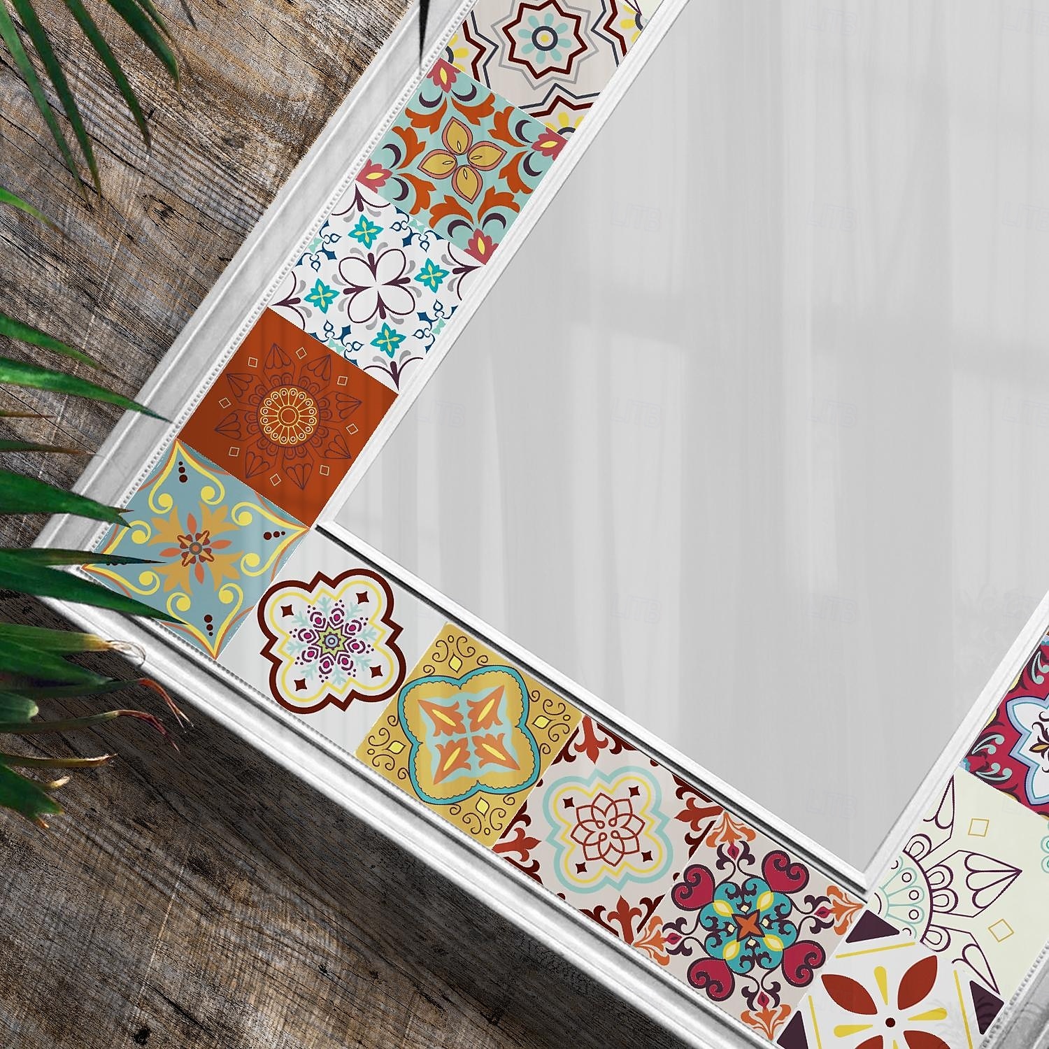 24 pegatinas de azulejos de estilo marroquí, calcomanías de pared de PVC con película de cristal engrosada, impermeables &Decoración de pared de azulejos retro extraíbles y a prueba de aceite para 2025 - $10.99 –P8