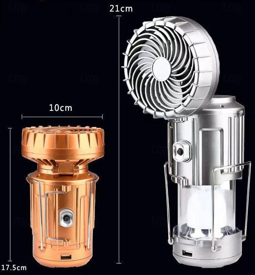 Solar Camping Light with Fan Portable and Stretchable Electric Fan Emergency Light Outdoor Lighting Mobile Phone Rechargeable LED Tent Light 2026 - $13.99 –P7