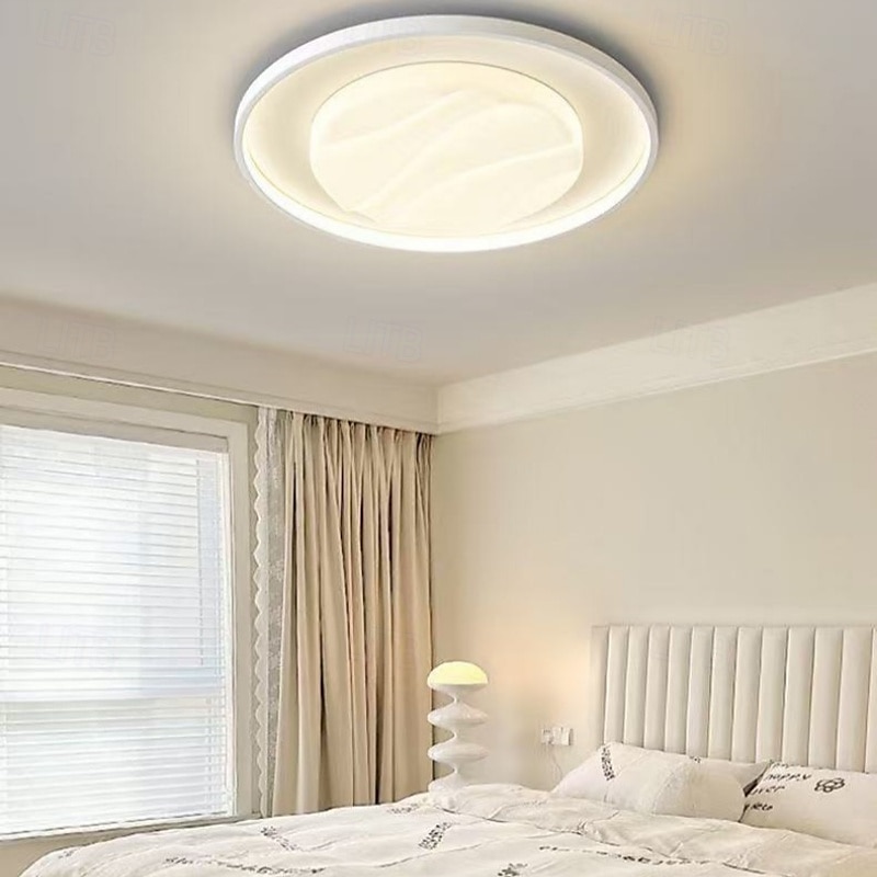 Modern Nordic Dimmable Ceiling Light, 50cm Diameter Round Design, Stepless Dimming, 60W LED Integrated, Ambient Light 2025 - $182.99 –P1