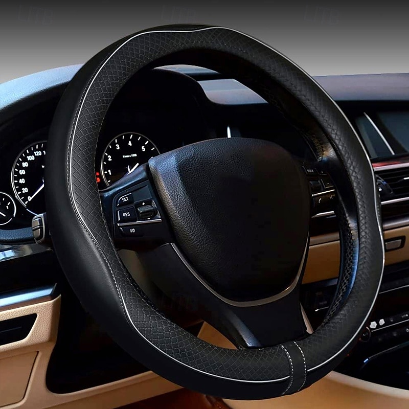 15in Steering Wheel Cover - Non-Slip Grip Soft PU Leather Steering Wheel Case with Anti-Slip design Compatible with Most Cars Trucks SUVs - Durable & Easy-Clean Dashboard Protector for Drivers & pa 2025 - $42.99 –P1