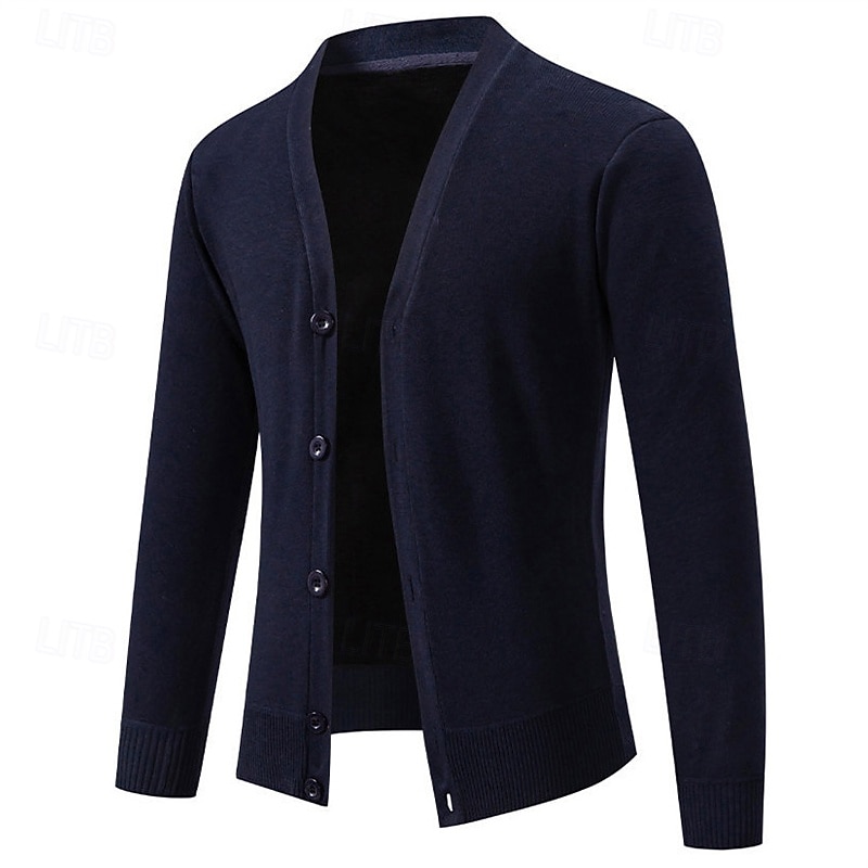 Voor heren Vest Trui Vest Bijgesneden vest trui Bijgesneden trui Geribd breien Normale tops Dichtknopen Gebreid Effen / effen kleur V-hals Stijlvol Casual Alledaagse kleding Uitgaan Kleding Herfst 2026 - $26.99 –P7