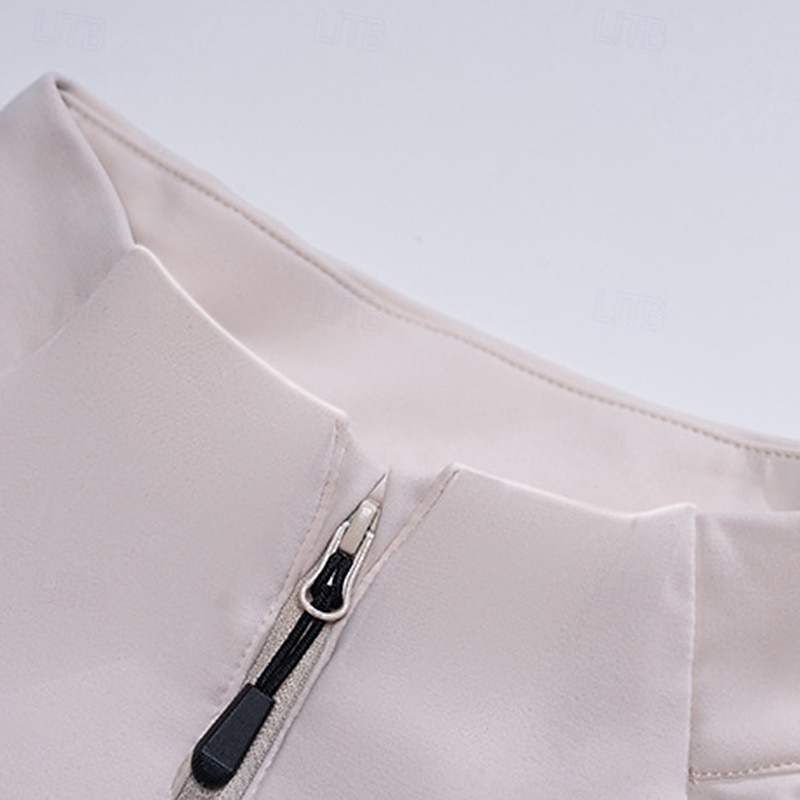 Per uomo Camicia da escursionismo cima dell'escursionismo Felpa con cappuccio e zip Manica Lunga Collo alla coreana Top Esterno Leggero Traspirante Poliestere Nero Verde militare Marrone Allenamento del 2025 a $41.99 –P6