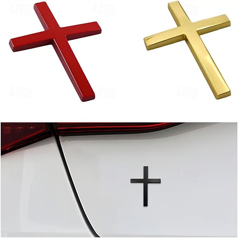 Lot de 4 autocollants en métal représentant une croix de Jésus-Christ, emblème en métal 3D pour voiture, moto, vélo électrique, décoration de logo arrière pour modification de véhicule de 2025 ? $17.49 –P13