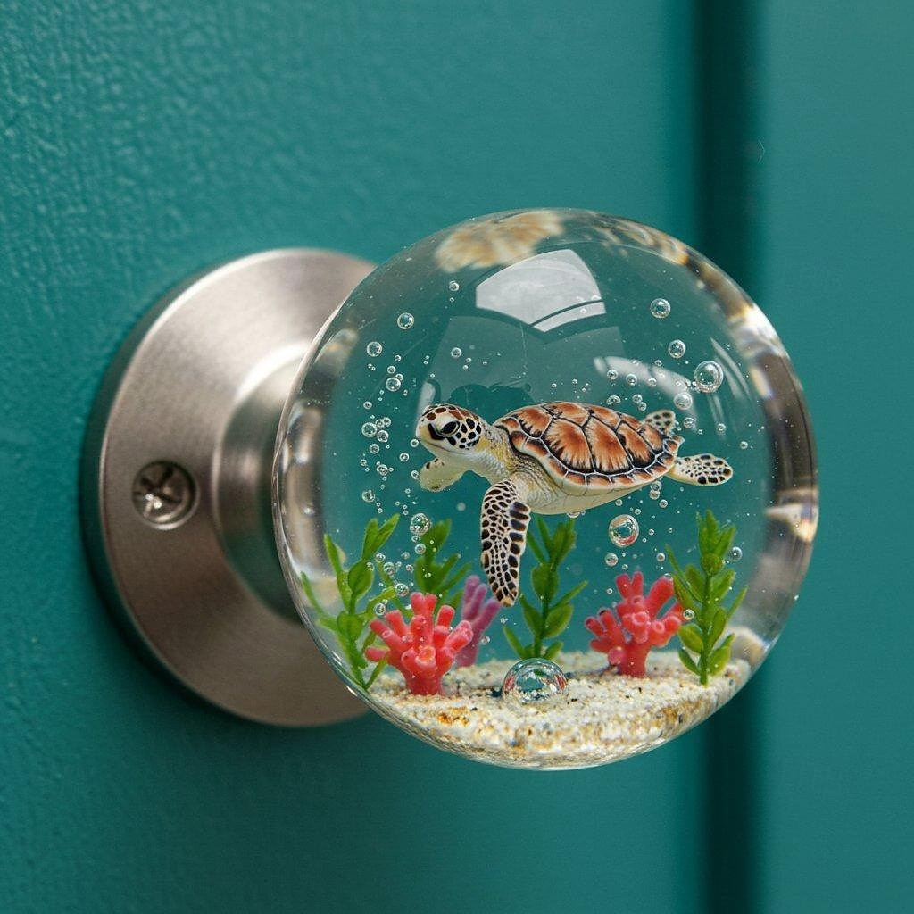 Poignée de porte décorative unique en résine incrustée, design artistique, poignée d'armoire artistique faite à la main pour portes intérieures, tiroirs, placards, décoration intérieure de 2025 ? $17.49 –P17