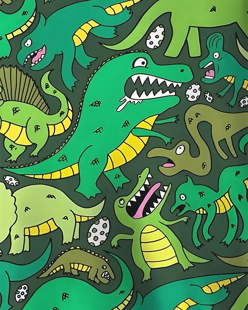 Pojkar 3D Dinosaurie Huvtröja Långärmad Vår Höst Mode Streetwear Barn 4-12 år Huva Utomhus Ledigt Dagligen Normal 2025 - $18.99 –P4
