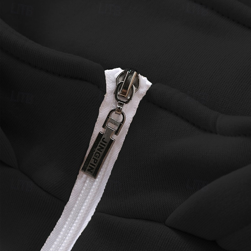 Per uomo Felpa con cappuccio Felpa con cappuccio e zip corta Aalbicocca Nero Vino Blu marino Verde scuro Con Cappuccio Semplice Coulisse Zip a un quarto Sport & Outdoor Quotidiano Ferie Poliestere del 2025 a $21.99 –P9