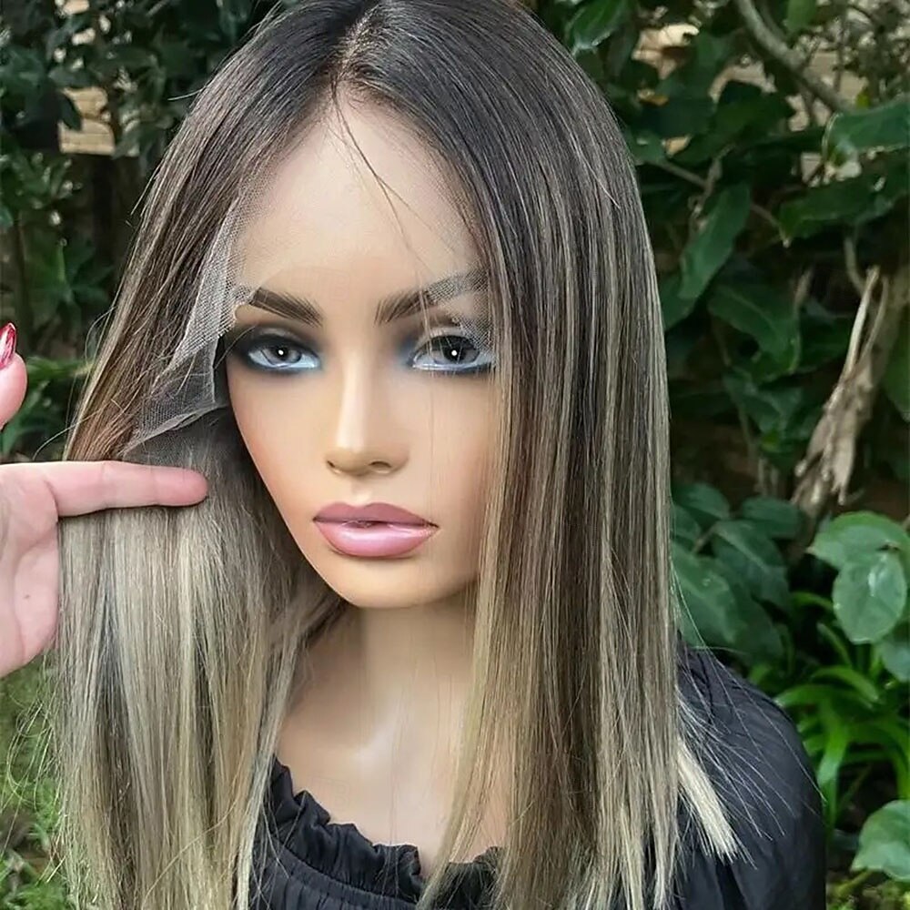 Feldolgozatlan szűz haj 5x5 zárás 13x4 csipke elöl Paróka Pixie frizura Rövid Bob Brazil haj Egyenes Szőke Paróka 130% 150% Haj denzitás Kiemelt / Balayage haj Természetes hajszálvonal 100% Szűz 2025 - $331.79 –P4