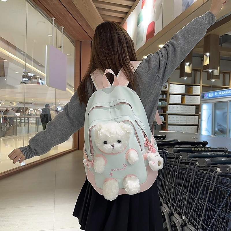 Sac à dos d'école jaune et rose pour filles avec motif ours en peluche, joli sac léger pour les élèves de maternelle et du primaire de 2025 ? $34.99 –P1