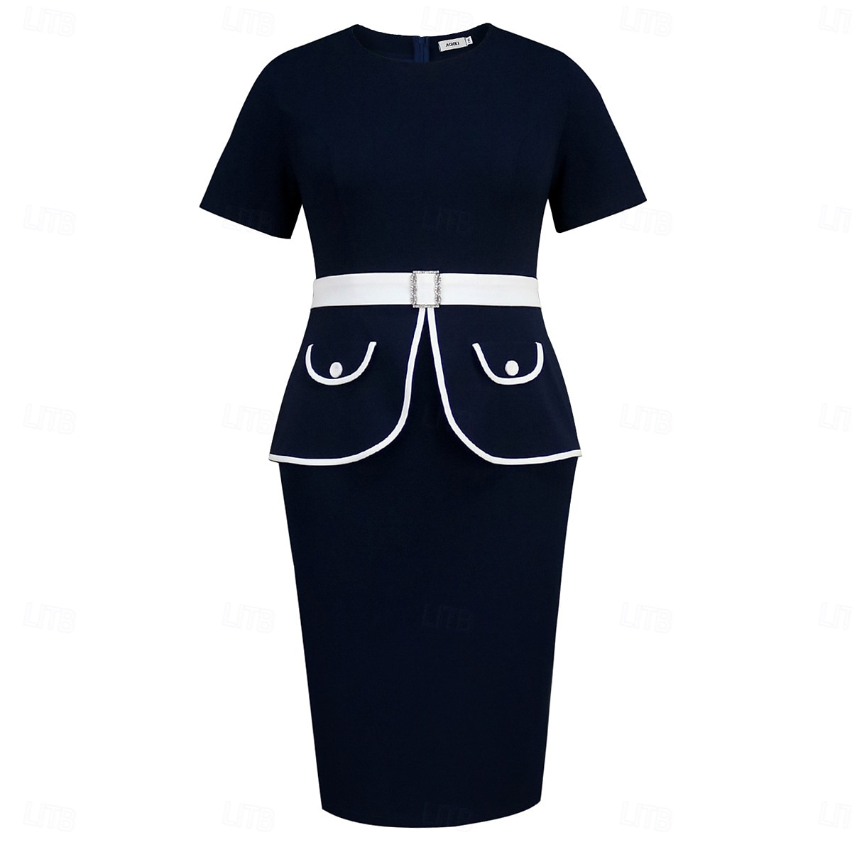 Retró 1950-es 1960-as évek Déli Ceruza ruha Extra méret Kerek Jelmez Női Iroda / Karrier Buli és este Felnőttek Ruha Tavaszi nyár 2025 - $41.99 –P1