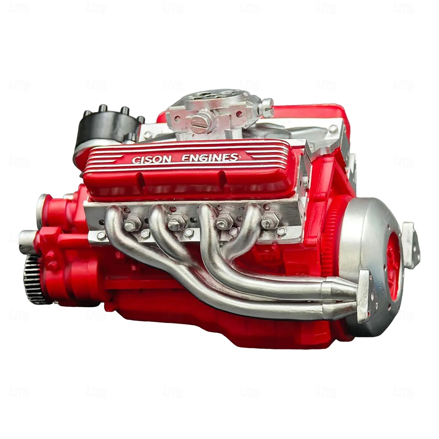 V8-motor hartsprydnad bensin liten blockmotor modellbyggsatser invecklad växeldesign motorfigur skulptur hantverk för skrivbord bokhylla dekoration 2025 - $20.99 –P13