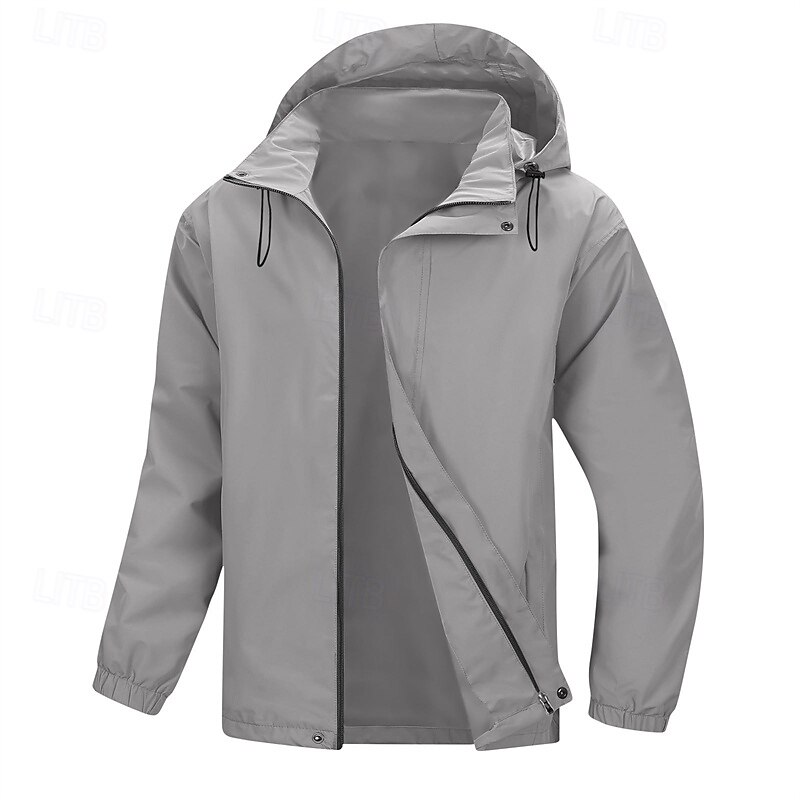 Herren Outdoorjacke Freizeitjacke Urlaub Täglich Wasserdicht Winddicht Tasche Herbst Winter Einfach Mode Klassisch Mit Kapuze Regulär Hellgrün Wein Marineblau Blau Khaki Jacken 2025 - $36.99 –P9