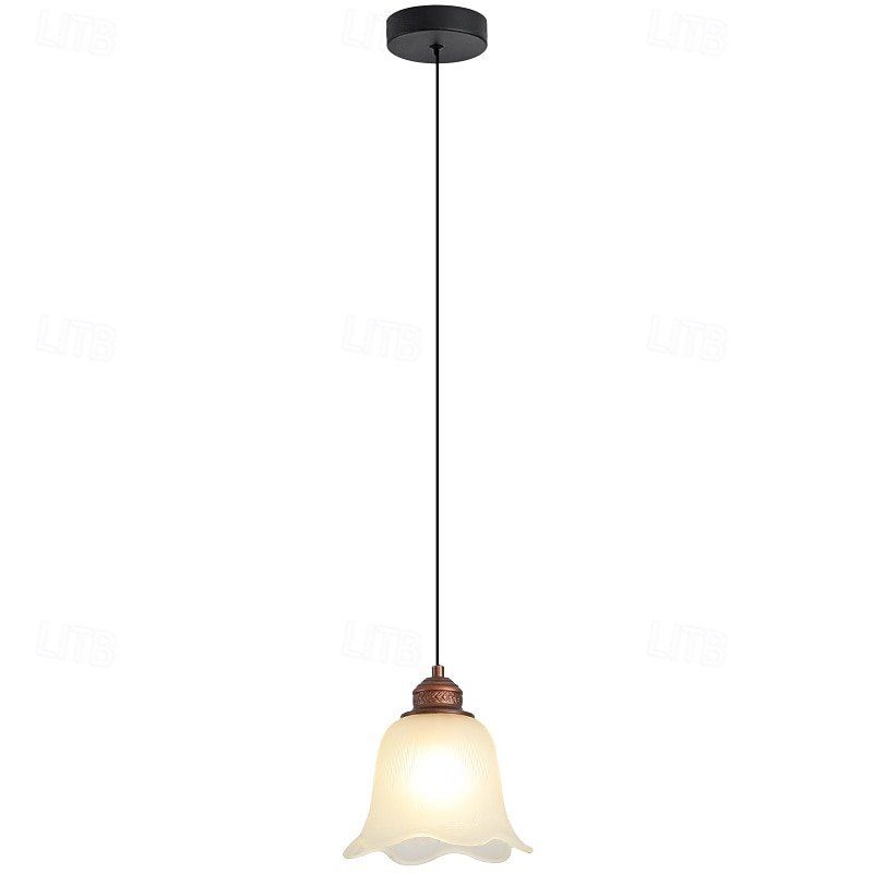 Klasické vintage závěsné světlo, materiál kov/sklo, výška 20 cm, teplé bílé/bílé světlo, e26/e27, nastavitelný řetízek 2026 - $102.99 –P6