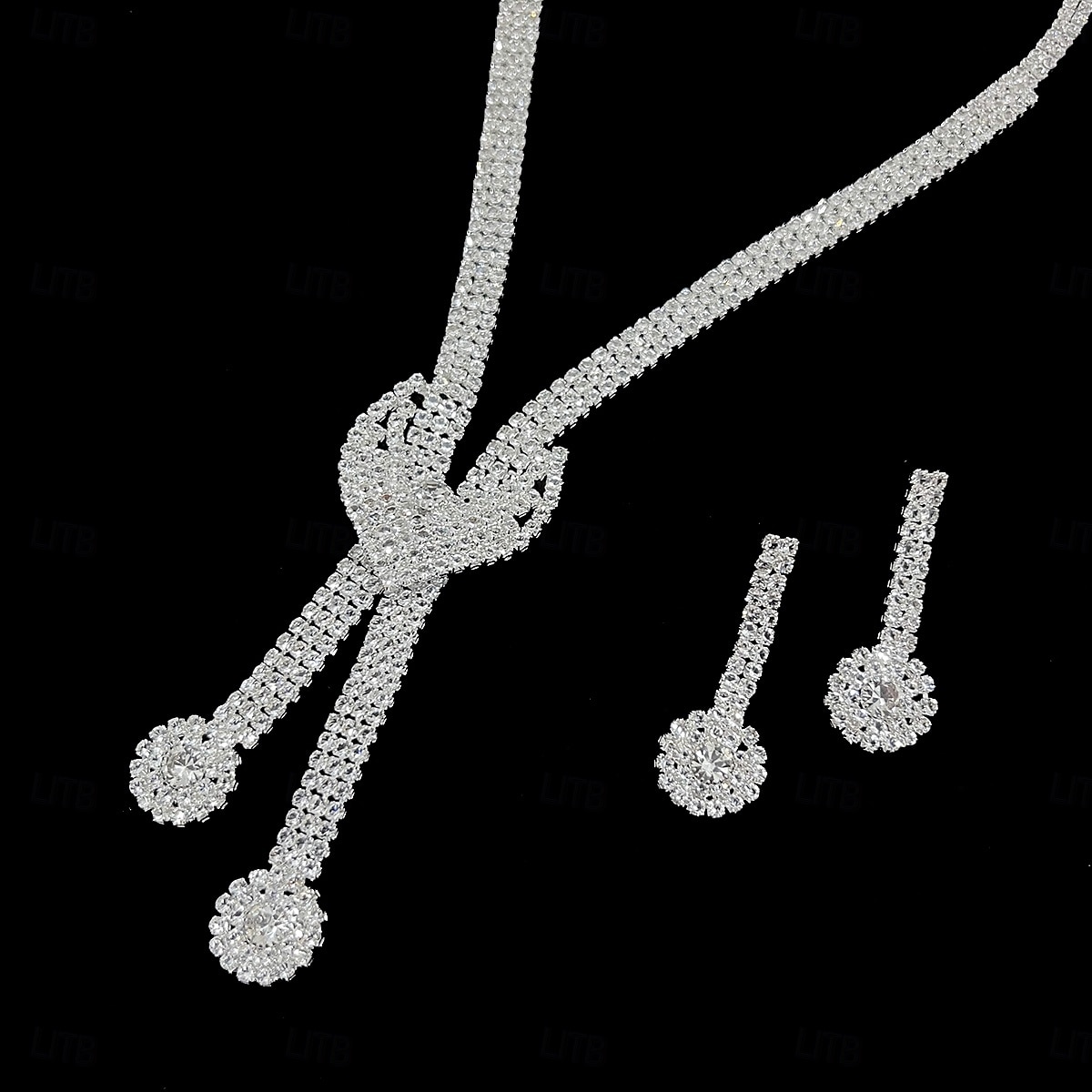 un parure de bijoux de mariée 1 Alliage Boucles d'oreilles Collier Femmes Élégant Luxe Mignon Géométrique Joie Géométrique Parure de Bijoux Pour Soirée de 2025 ? $33.99 –P2