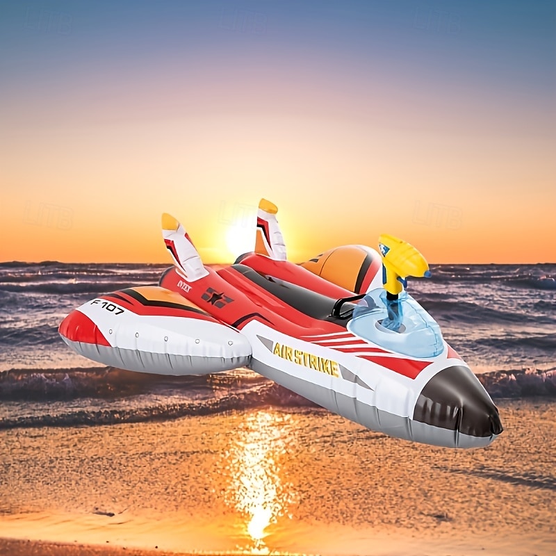 um suporte de nave espacial de combate inflável com uma alça feita de pvc durável e um avião com canhão de água que flutua na água e flutua na água. (excluindo bomba) de 2025 por $102.99 –P7