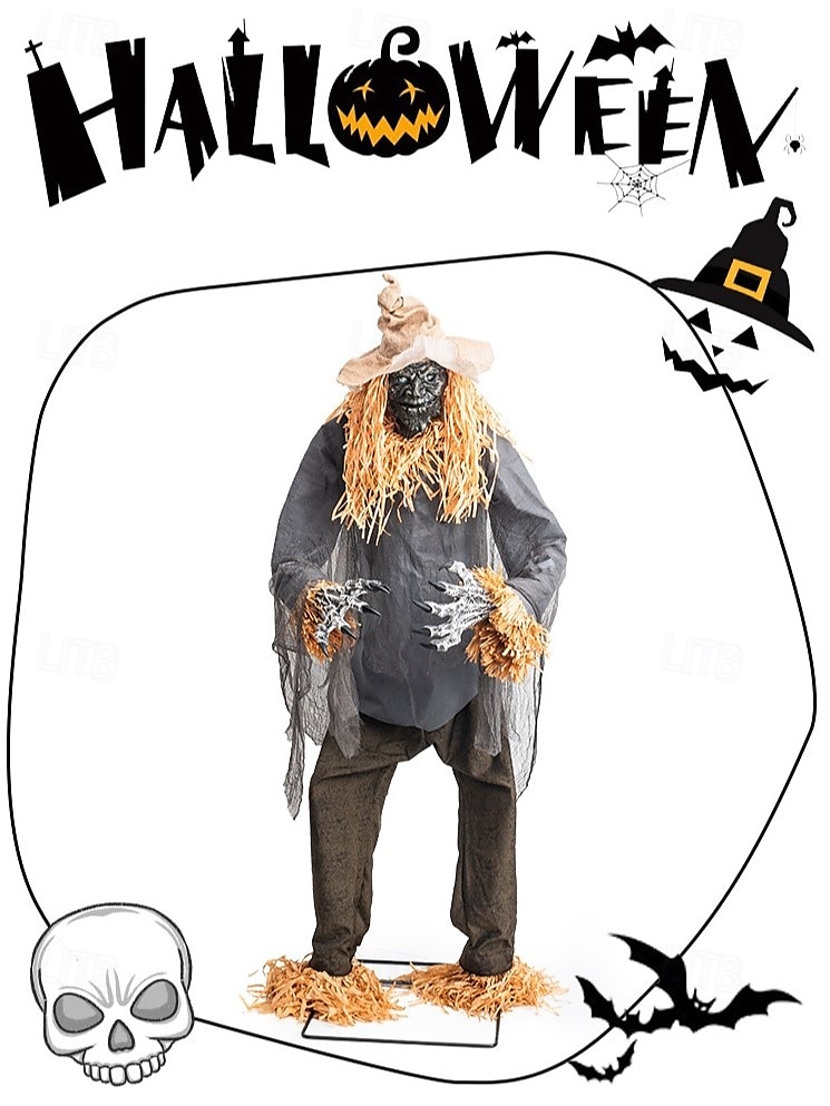 νέο στοιχειωμένο σπίτι για το Halloween διασυνοριακό μεγάλο υπαίθριο λούνα παρκ ηλεκτρική επαγωγή στολίδι διάβολος δέντρο σκιάχτρο ζόμπι 2025 - $974.99 –P2