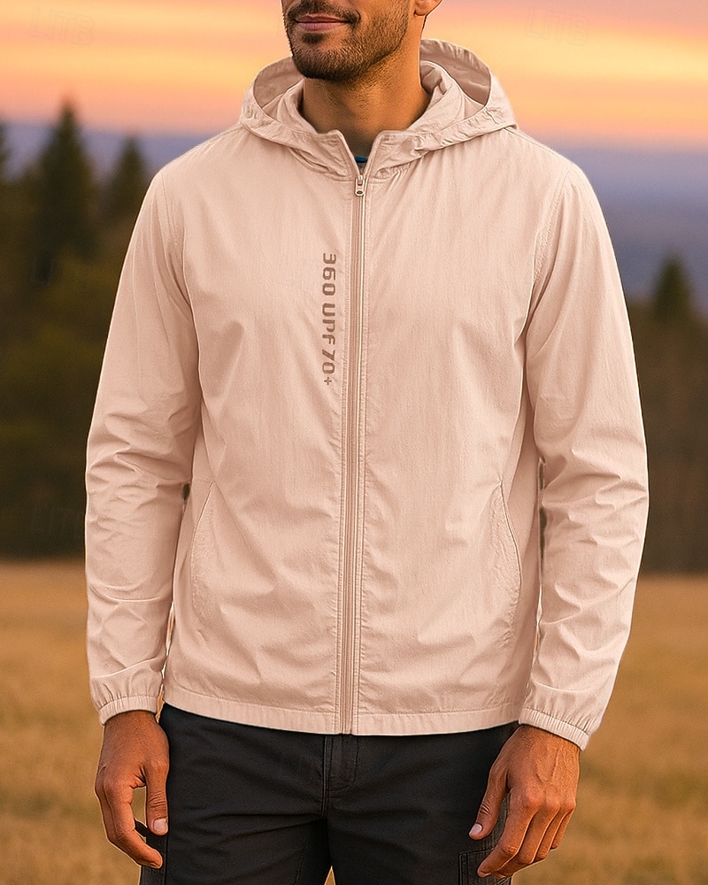 Herr Vindtät jacka Softshelljacka Vandringsjacka Utomhus Solskydd Lättvikt Andningsfunktion Vandringskläder Vandringskläder Sommar Vår Jacka Camping / vandring / grottforskning Löpning Ensfärgat 2026 - $31.99 –P8